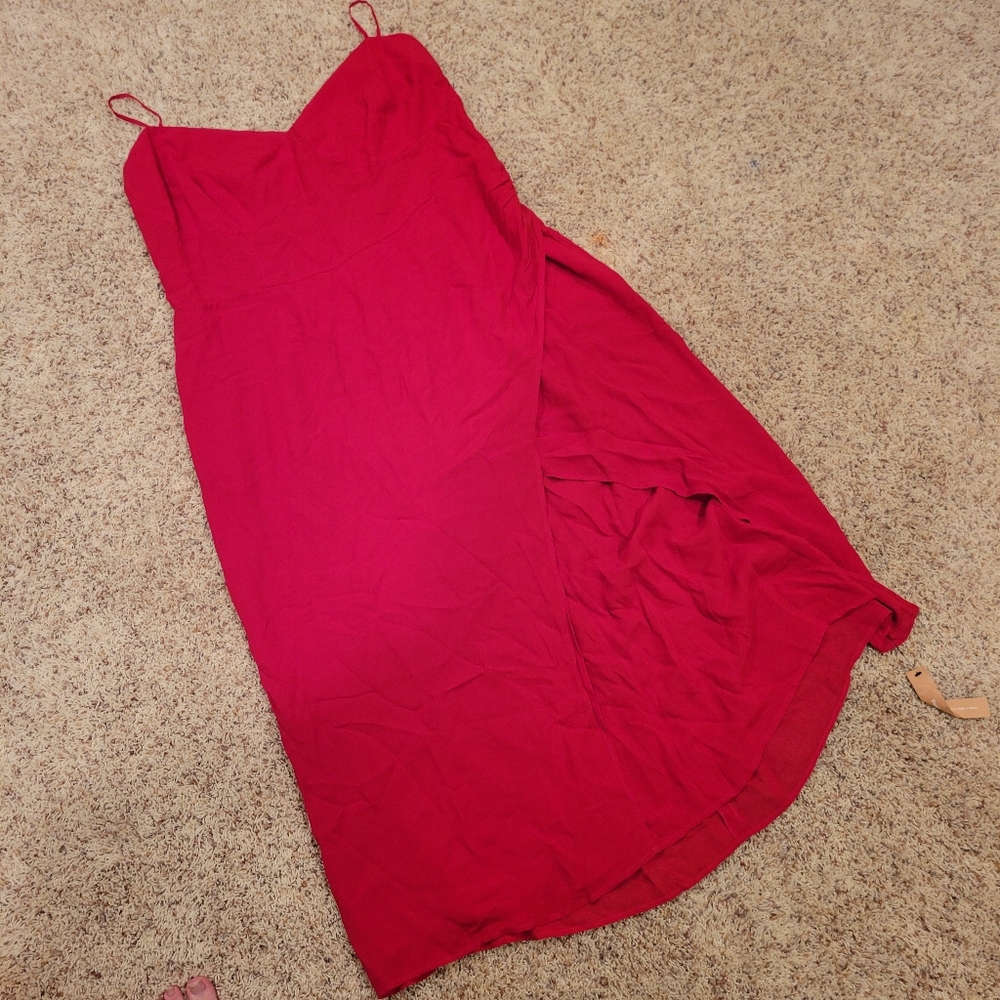 Reformation Kourtney Dress Es Cherry - Size 24